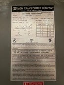 MGM Dry Transformer 75KVA. 3ph. 240/208/120v, 60hz, HT75C3B2-D16