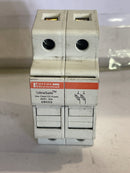 FUSE HOLDER | Mersen / Ferraz Shawmut USCC2 | 600V | 30A | 2-Pole | DIN Rail Mount | Used