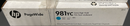 HP PageWide 981YC Extra High Yield Cyan Ink Cartridge