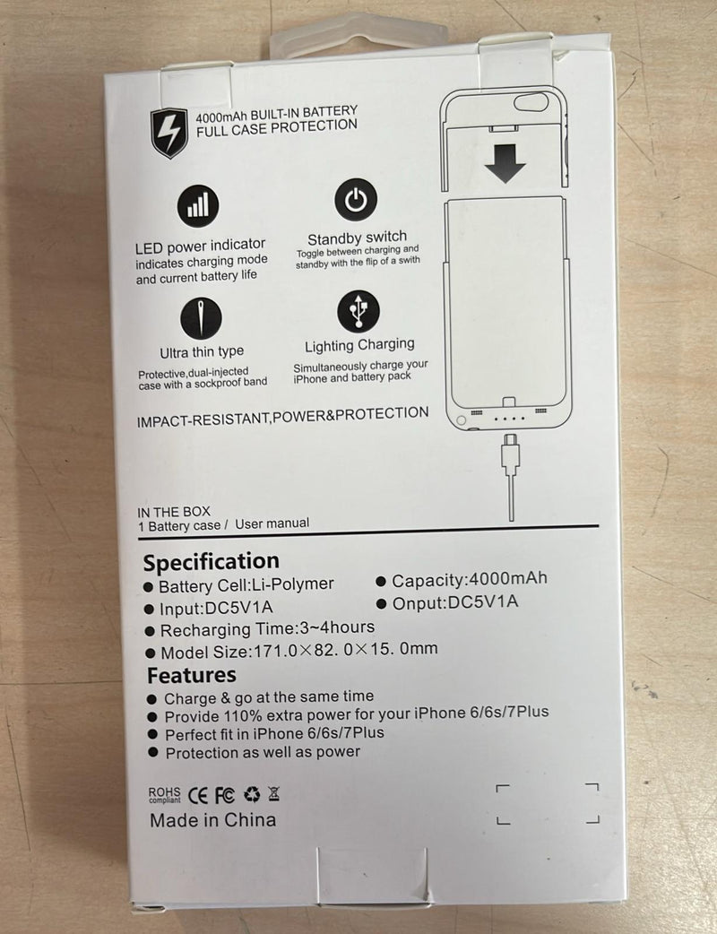 IPHONE 6PLUS/6S PLUS/7 PLUS BATTERY CASE