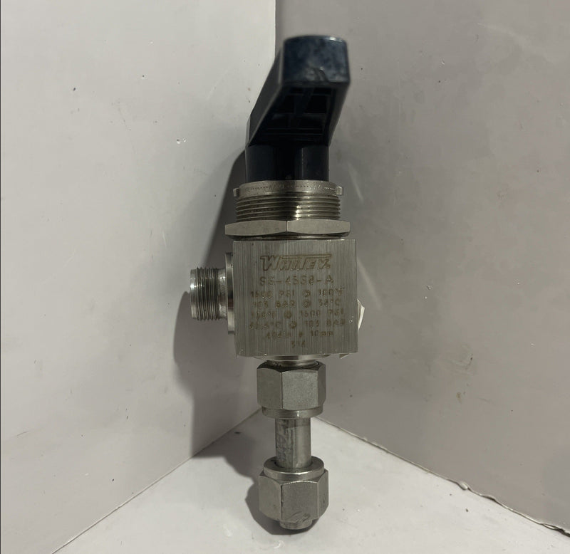 PRESSURE AIR VALVE, Whitey SS-4568-A manual valves Specs:1500 P