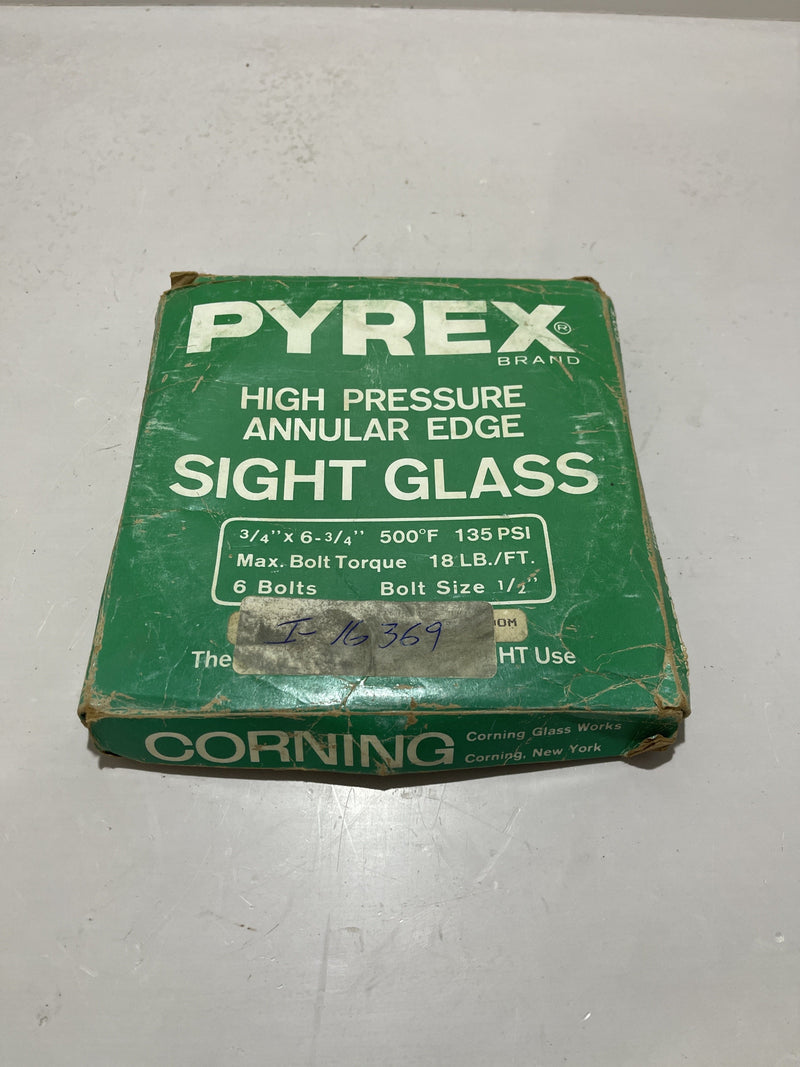High Pressure Annular Edge Glass, PYREX BRAND