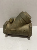 Nibco Check Valve Swing Check Valve Bronze 125 SWP 200 CWP 1 1/2”