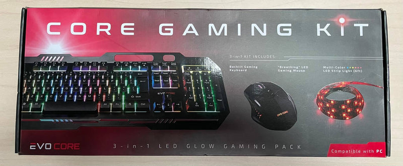EVO Core Gaming Kit (Inlcudes Keyboard, Mouse and RGB: Red Color)