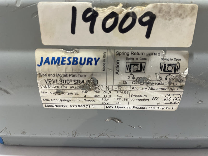 JamesBury Valve Actuator VPVL300 SR4/5