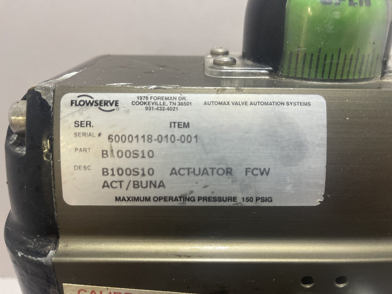 Flowserve B100S10 Automax Actuator & Flowtek AKH2A 2"