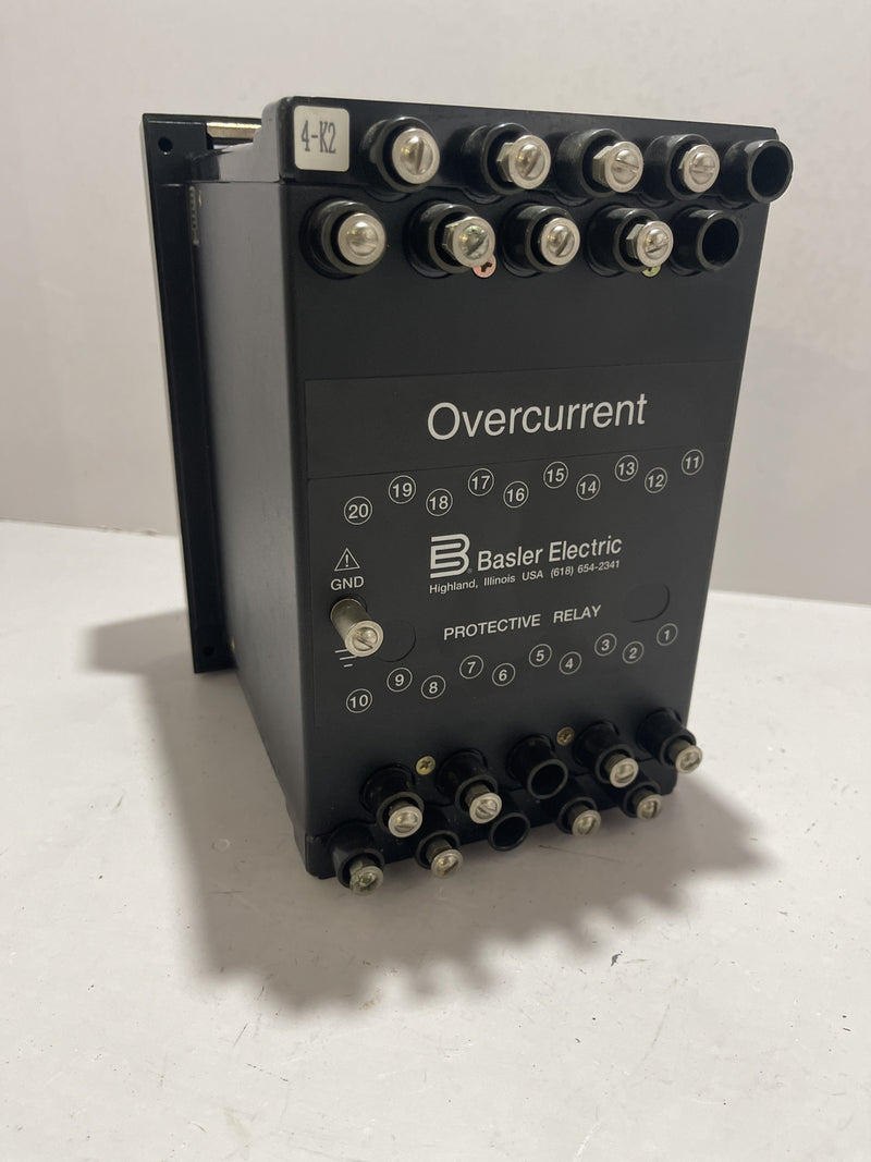 OVERCURRRENT RELAY, BE1-25 M1E A6P N4R3F Basler Electric Sync-Check Relay Pulled
