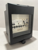 The OVERCURRENT RELAY, BE1-50-51b-107 from Basler Electric is a black rectangular overcurrent relay with a transparent front, equipped with knobs, dials, and switches for time and pickup settings—perfect for automation control on a plain white background.