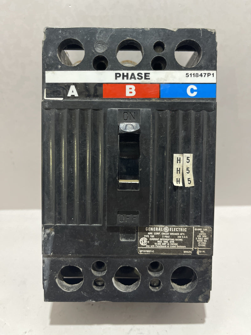 BREAKER SWITCH, GE,TQD 240V 3ph 10,000 Amp NP1576827-C