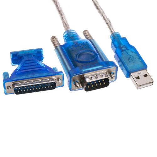 USB 2.0 To RS232 COM Port 9 Pin Serial DB25 DB9 Adapter Cable Converter