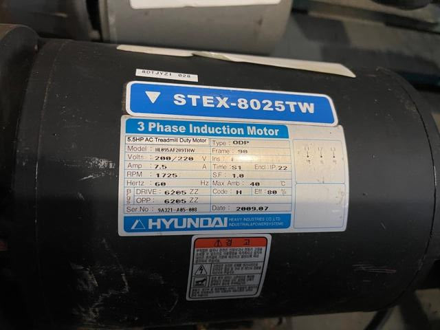 STEX / Hyundai AC motor 5.5HP, 3PH, RPM: 1725, 200/220V, 1PH,