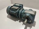 SEW-EURODRIVE AC MOTOR DFT71D4 W/ SA37DT71D4 REDUCER 1/2 HP, RPM 1700, 3PH, 230/460V Ratio 37:1 45 RPM,