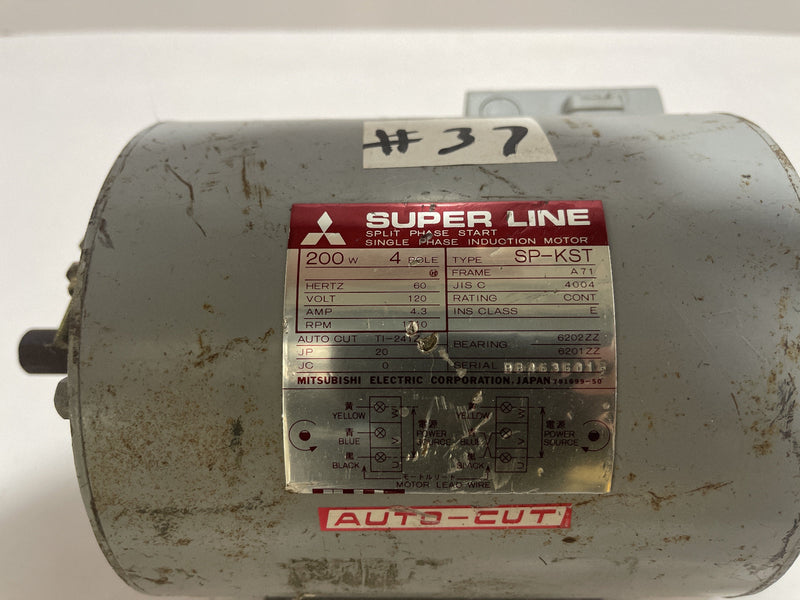 Super Line AC MOTOR 1/4HP, 1PH, 120V, RPM 1710,