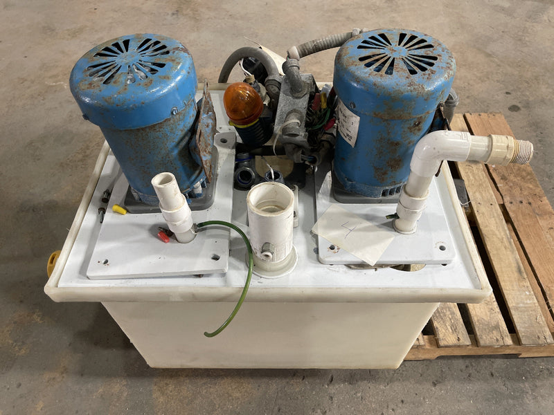 Webster Dual Pump Chemical Acid Handling Station. 1HP, 3PH, RPM: 3450-2875, 208/230/450  Webster Pump